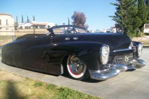 1951 full custom chopped channeled satin black 2 door mercury