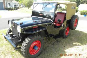 1948 WILLYS CJ2A , AMERICAN BLACK, HARVARD RED TRIM