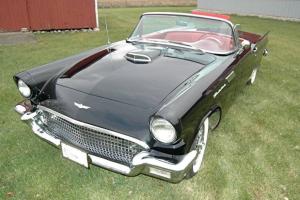 1957 Black Ford Thunderbird Convertible