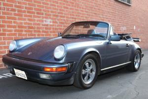 1989 Porsche 911 baltic blue Carrera cabriolet 2 owner calif car with g50 Photo