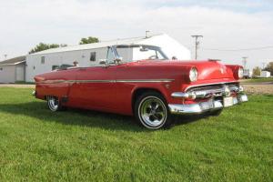 Classic 1954 Ford Crestline Sunliner. Convertible, Red Photo
