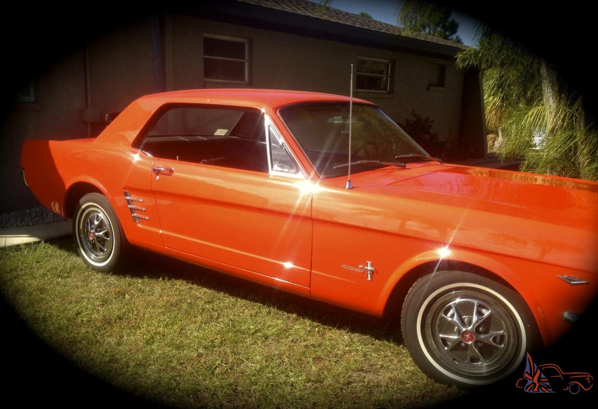 1966 Mustang Coupe Excellent Condition Pony Interior Orange Red