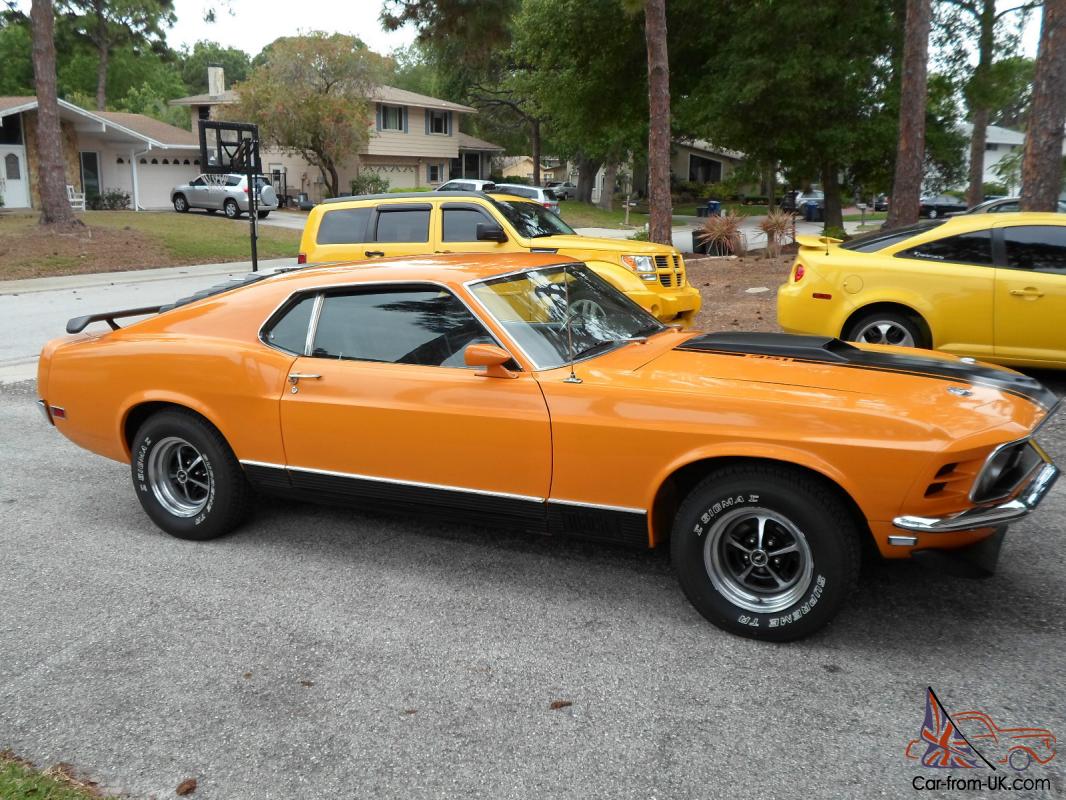 1970 Ford mustang mach 1 orange