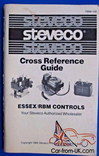 1985 Steveco Cross Reference Guide Essex/RBM Controls Booklet