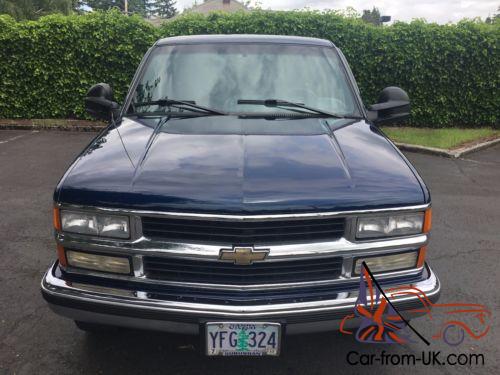 Details about   1998 Chevy Suburban C/K 1500 2500 Driver Side Lean Back Leather Seat Cover Blue