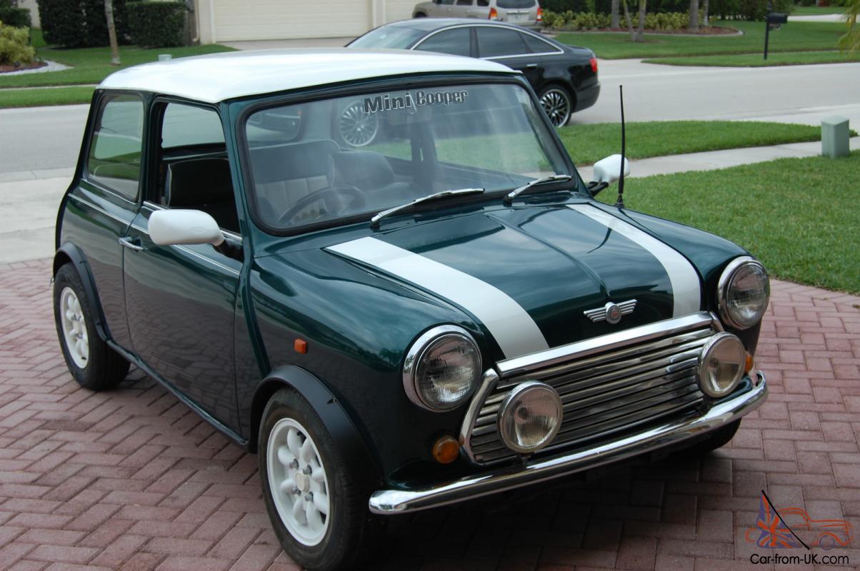 1972 green classic austin mini cooper