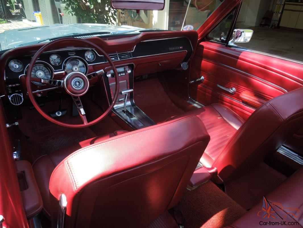 67 Mustang Convertible Restored Wimbledon White Burgundy Interior