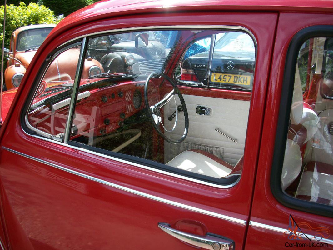 Fully Restored 1971 Classic Vw Beetle 1300 Rutland Red Custom Interior