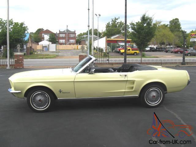 1967 Ford mustang convertible yellow #4