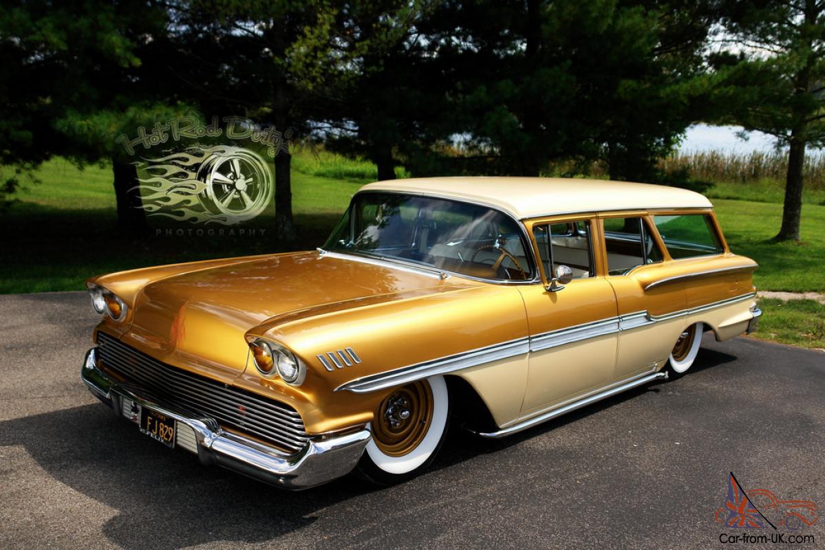 1958 Brookwood Bagged Custom Station Wagon Chevy Rat Rod