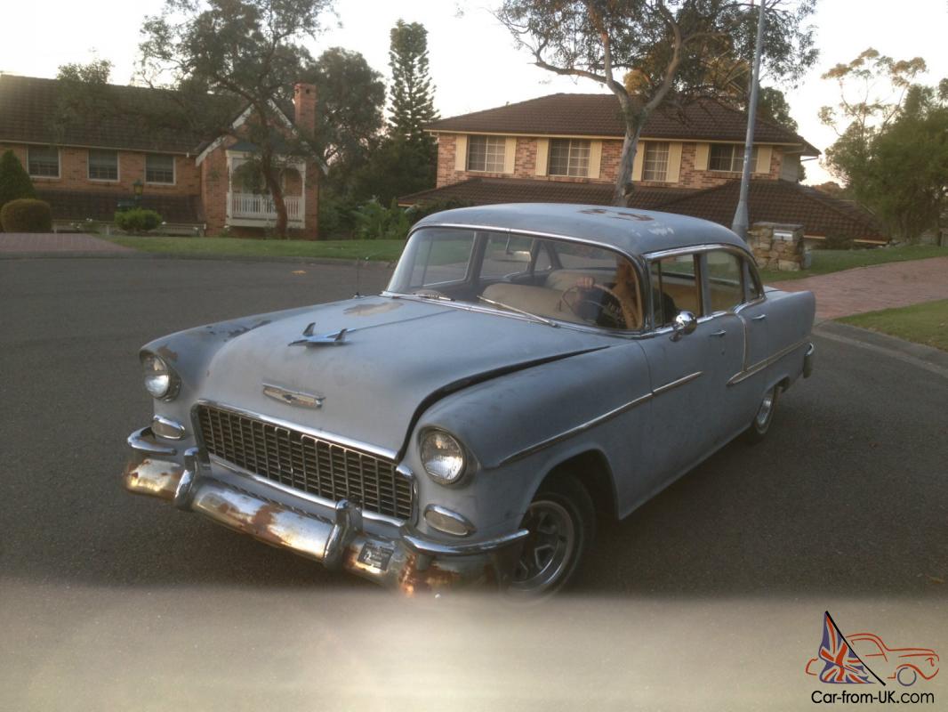 Chevy 1955 Chevrolet 55 Chev Belair 4 Door Sedan