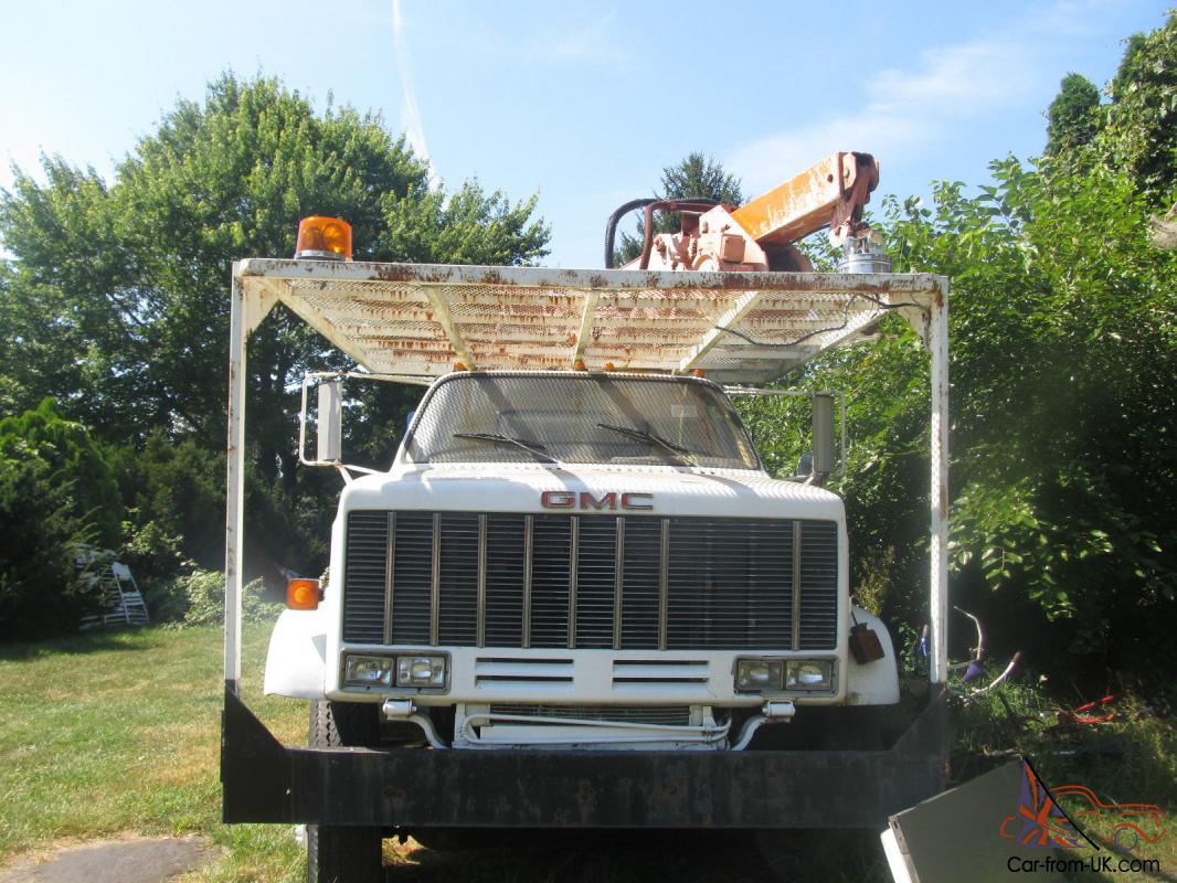 1982 GMC  TRUCK Tele Crane Air comp Winch Tool boxs Cage STROBE LIGHT GENNIRATOR