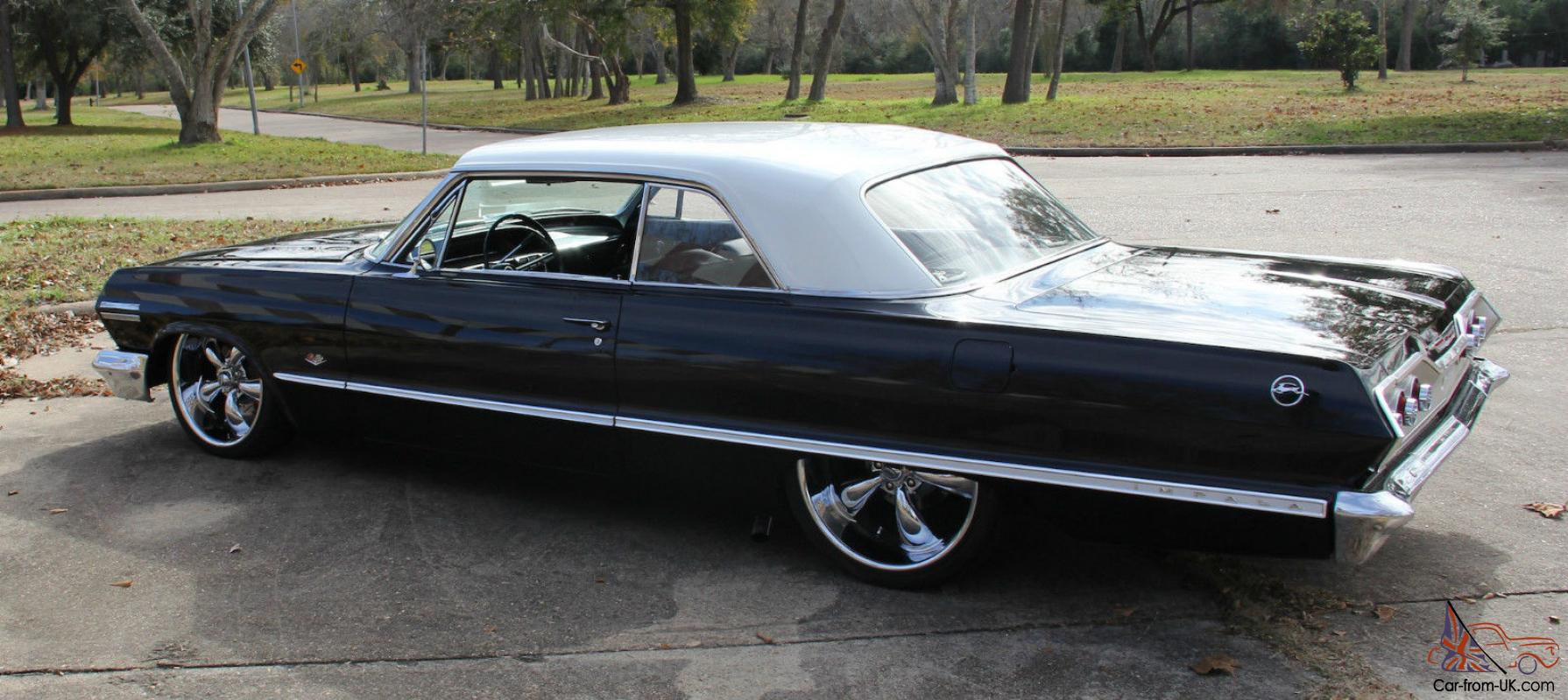 1963 Chevrolet Impala 2 Door Hardtop Black Paint Black Interior Air Ride