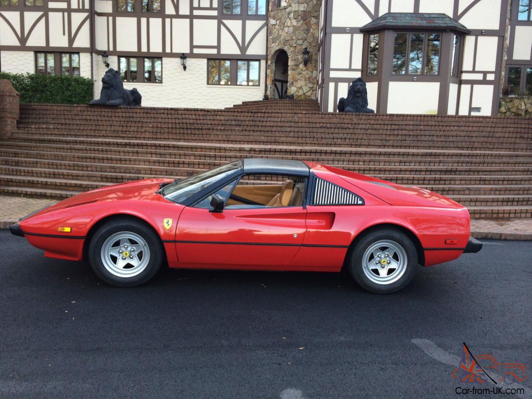 1981 Ferrari 308 Gts I Red Tan Shields 43 798 Miles