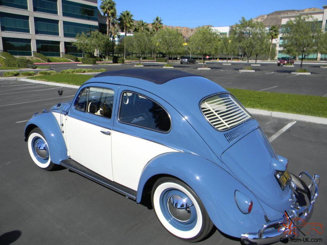 1958 Volkswagen Beetle Bug 2 Fold Ragtop Semaphores Numbers Matching Ca