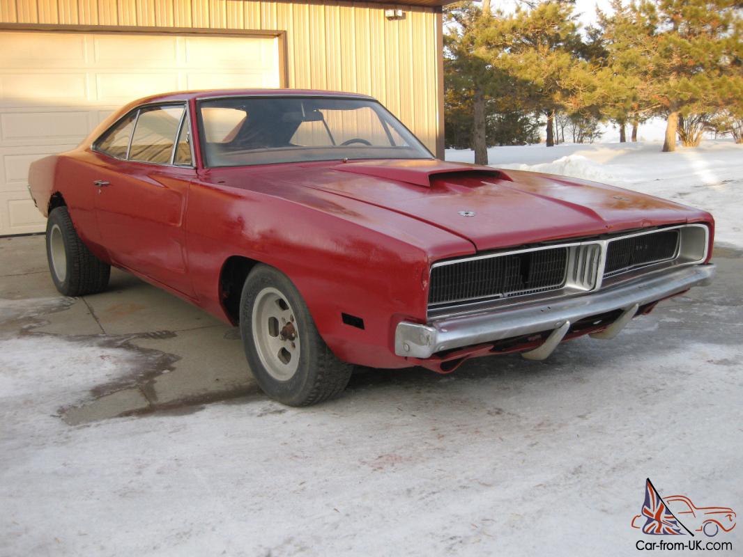 1969 Dodge Charger 4 Speed Project Posi Factory Red With White Interior 68 70