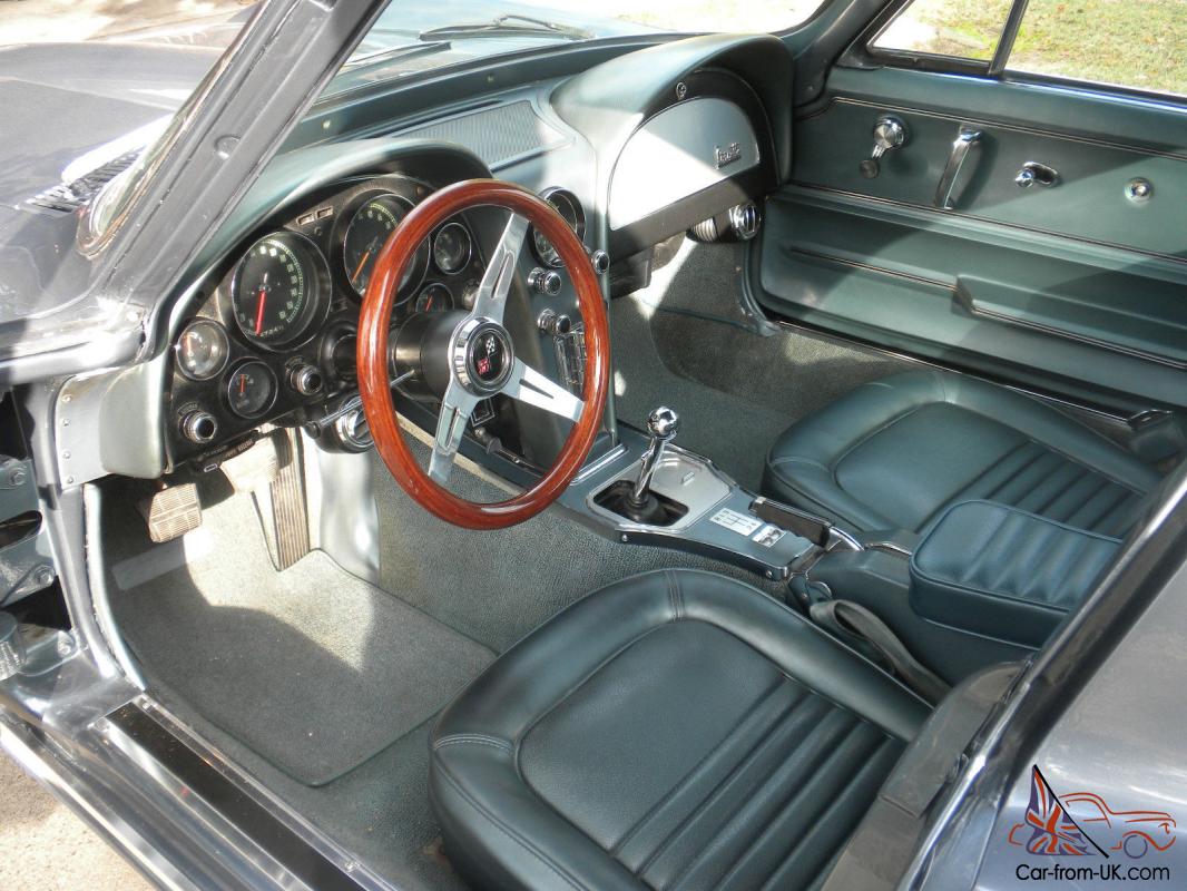 67 Corvette Coupe Lynndale Blue Teal Interior 327 350hp 370 Gear