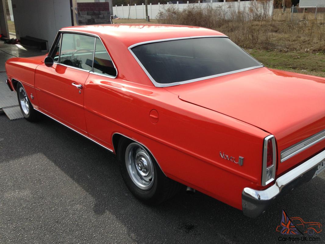 1966 66 Chevy II Nova 2 Dr Hardtop in Hugger Orange 327 Auto Straight Body