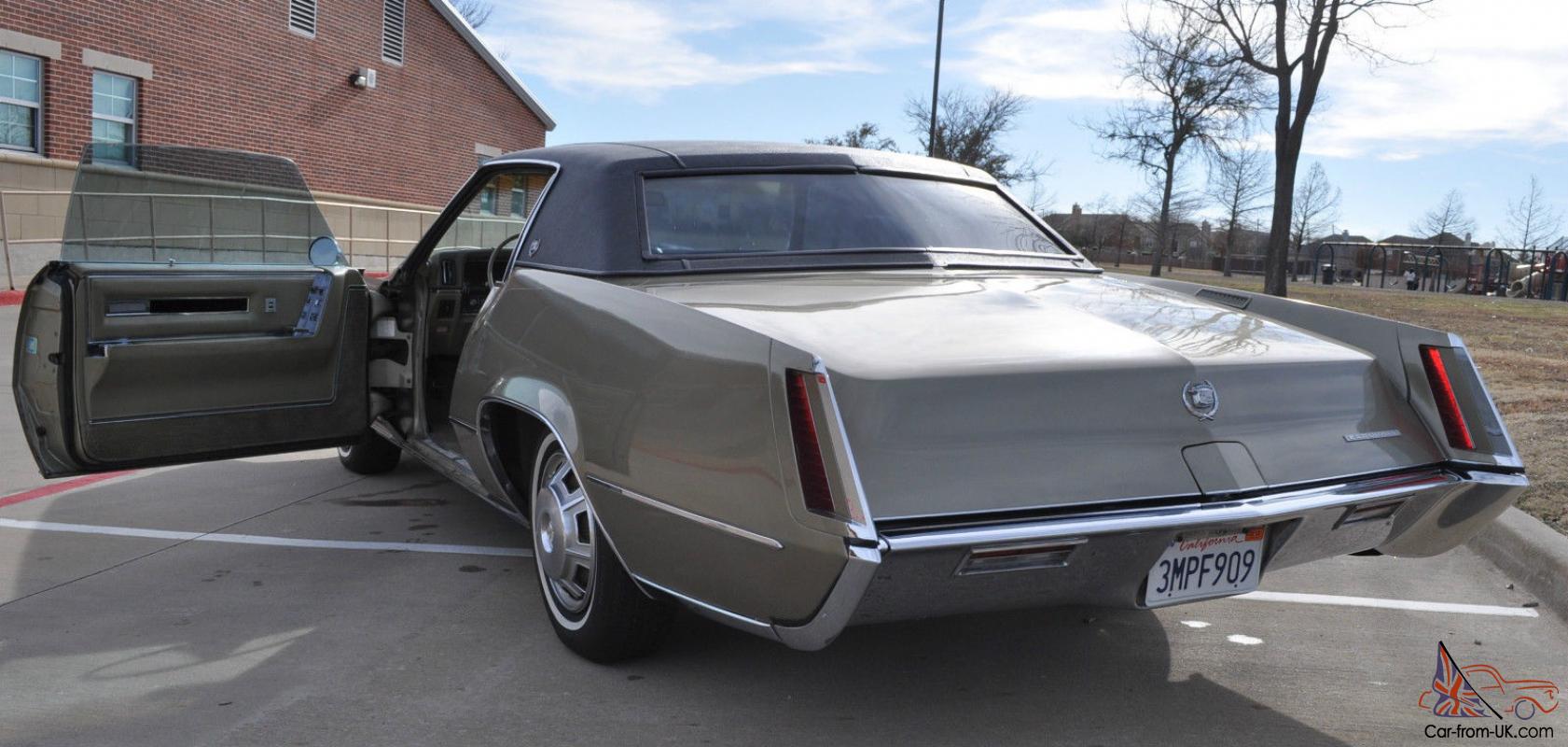 1967 Cadillac Eldorado Baroque Gold W Black Top All Original Interior