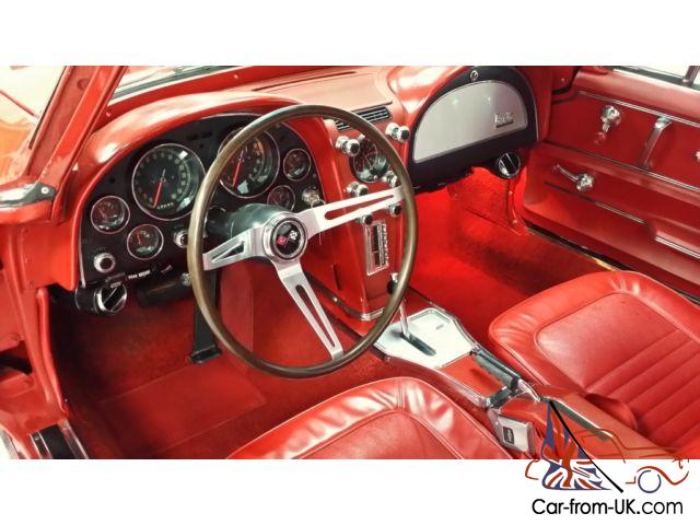 1967 Corvette Coupe Rally Red Red Interior Automatic A C