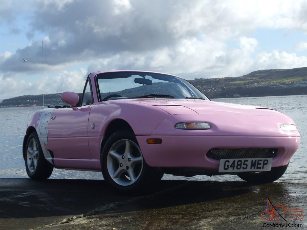 MAZDA MX5 Eunos Sports Roadster, 1989, 1.6 Manual, PINK Convertible. Low miles!