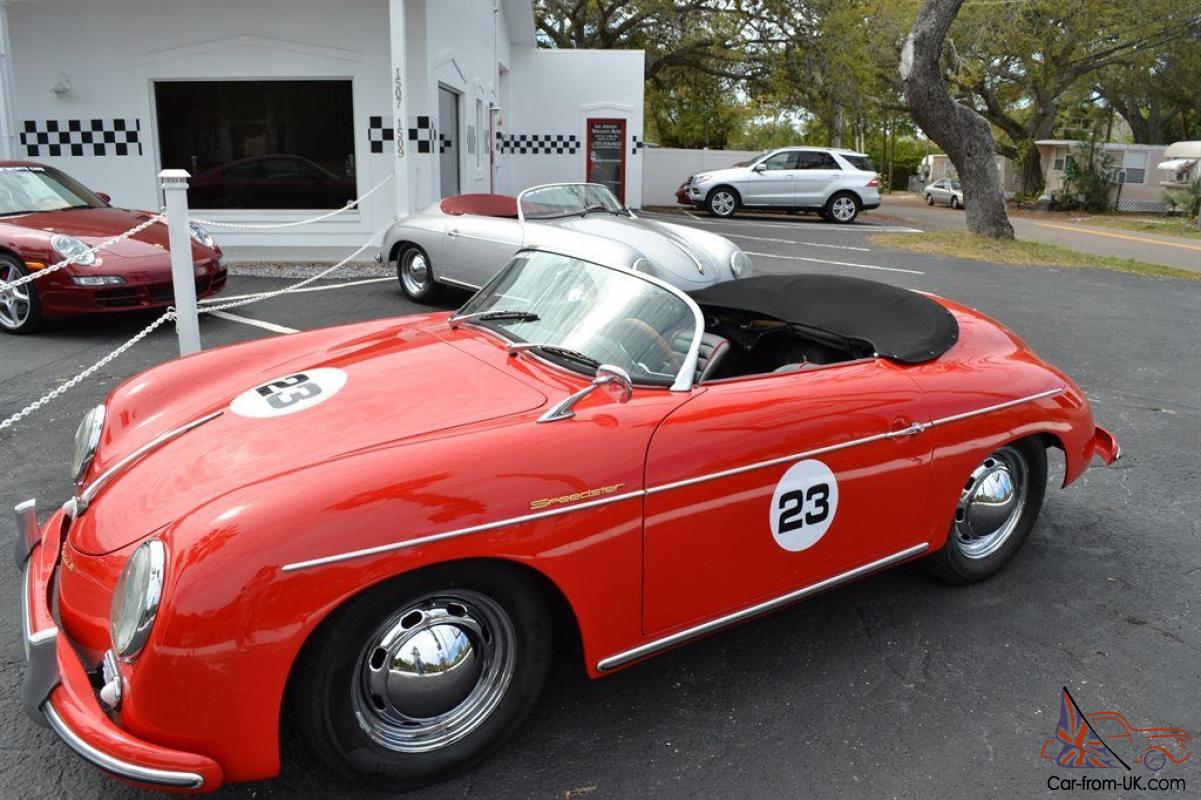 1957 Porsche 356 Speedster Replica Red With Red Black Interior 20 013 Miles