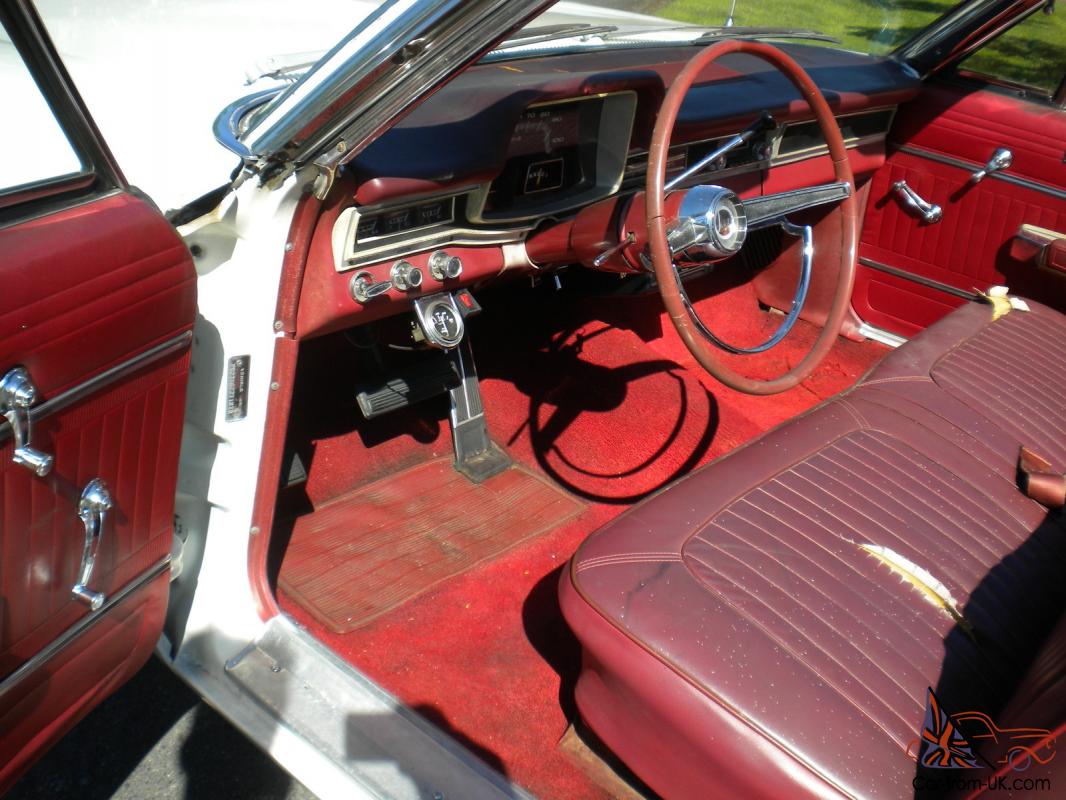 Mopar 1966 Plymouth Fury Iii Convertible 318 At White W Red Interior No Rust