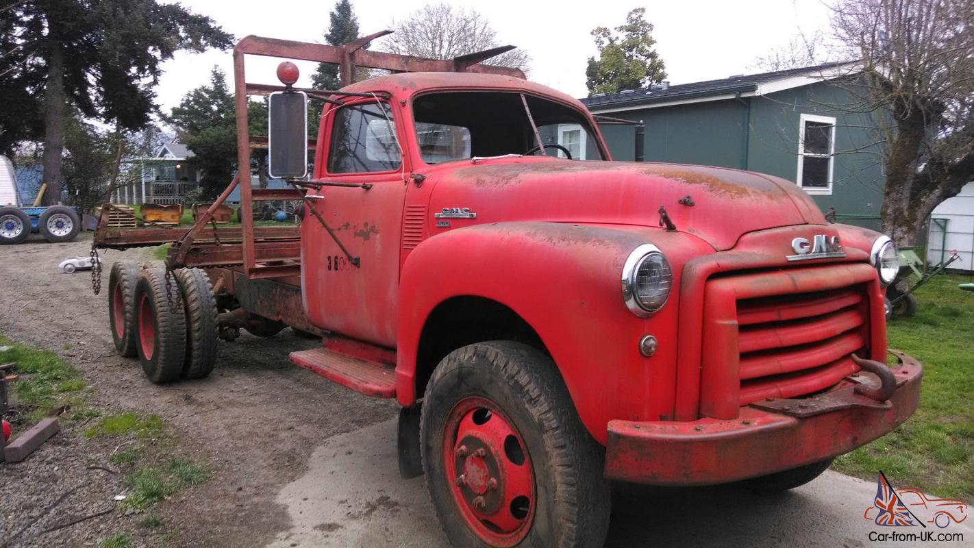 1951 GMC HCW404 truck Factory Tandem Drive 400 vintage flatbed log logging farm
