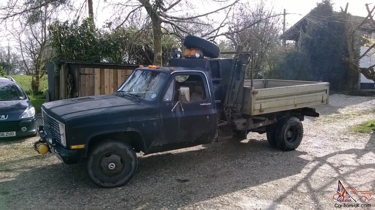 1985 GMC Chevrolet K30 4x4 Dually V8 Diesel Hiab Tipper winch MOT and TAX