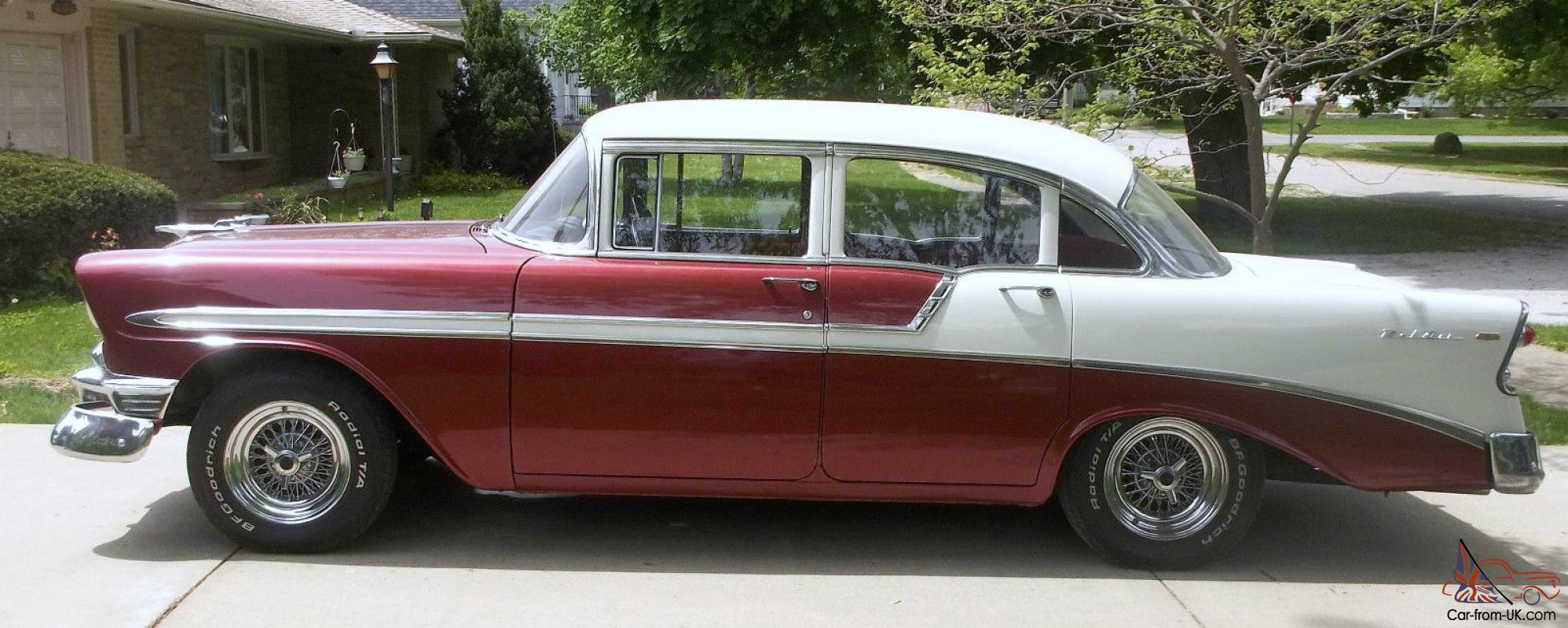 1956 Chevrolet Belair 4 Door 350 Engine W Turbo Transmission New Interior Paint