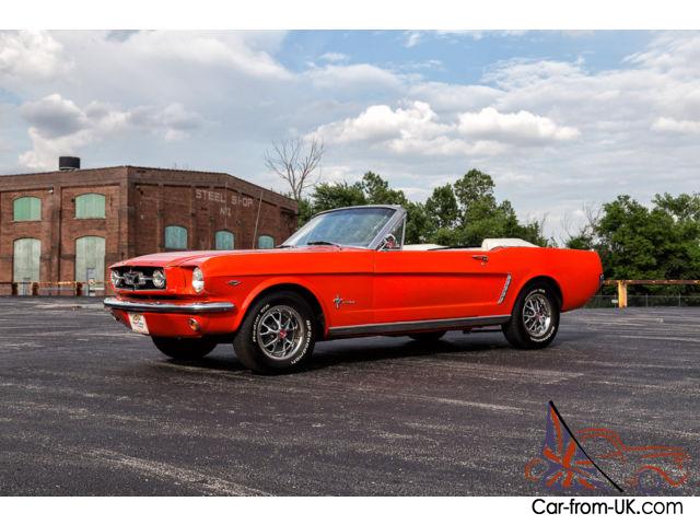 1965 Mustang Convertible Correct Poppy Red White Pony Interior Built V8