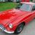 MG B GT red CHROME BUMPER fully restored, stunning, low mileage, hsitory, MOT