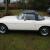 MG B ROADSTER convertible classic, white with piped vinyl interior, new hood