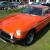 MG B GT 1.8 overdrive RUBBE RBUMPER lots of money spent, vermillion red orange