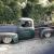 On full air,1955 series one Chevy Patina hot rod pick up. american classic