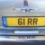  Cherished number plate 61RR 