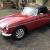  MGB Roadster In Carmine Red Excellent Condition 