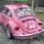 1973 Volkswagen Beetle Bug Bright Pink unique with Eyelashes RARE NO RESVSERE