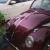 Maroon and white VW Beetle